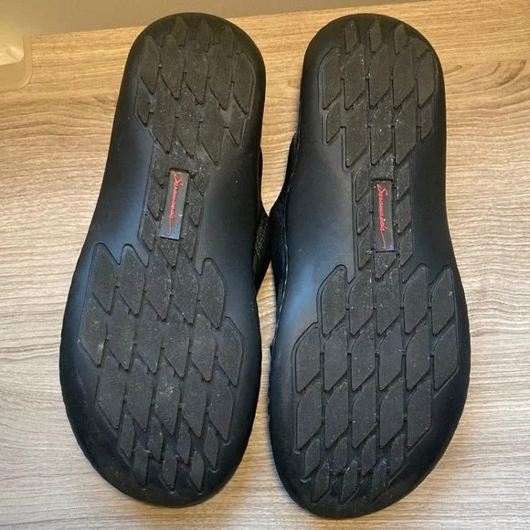 Saramanda sheep skin leather Slide Sandals black 11 display picture 2